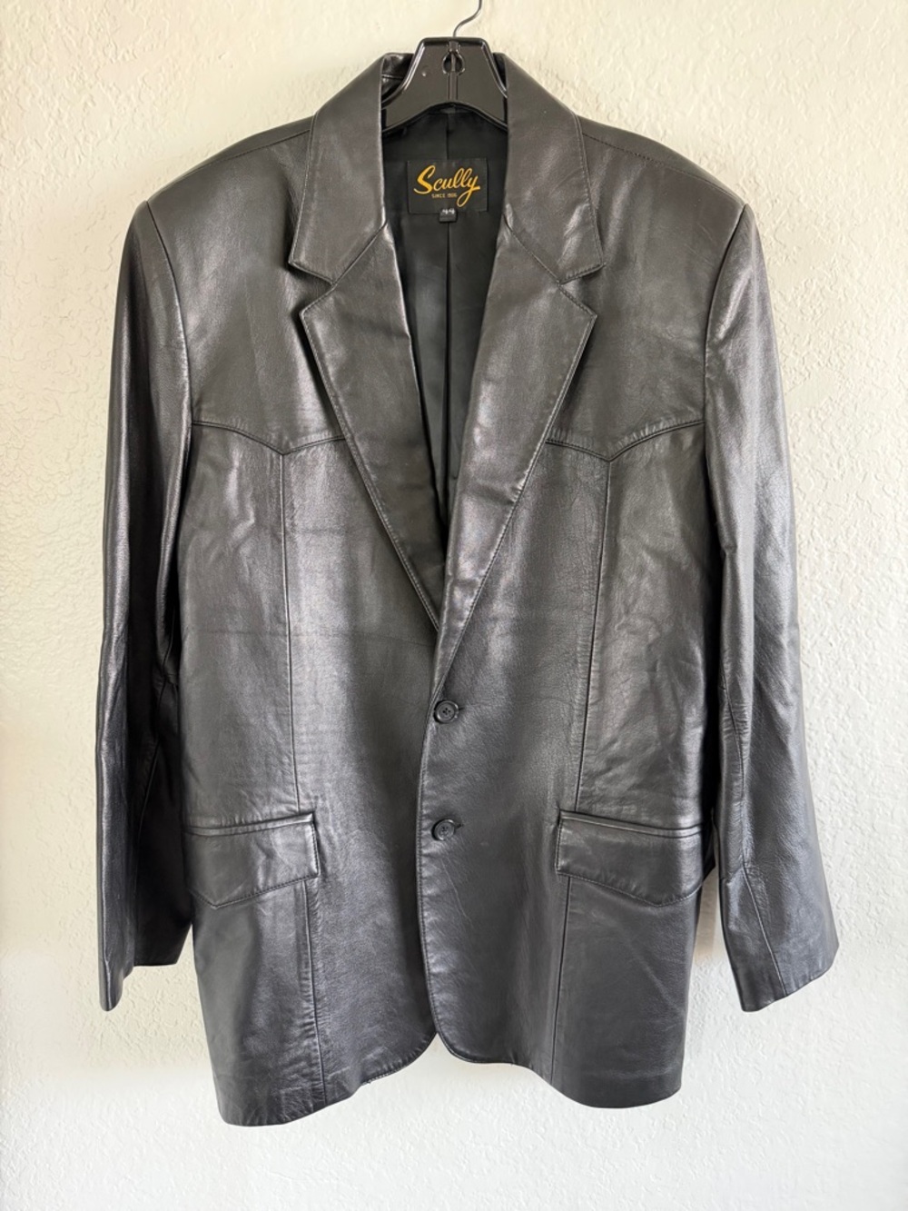 Scully Men's Black Leather Sport Coat
